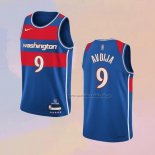 Camiseta Washington Wizards Deni Avdija NO 9 Ciudad 2021-22 Azul