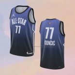 Camiseta All Star 2023 Dallas Mavericks Luka Doncic NO 77 Azul