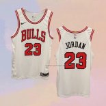 Camiseta Chicago Bulls Michael Jordan NO 23 Association Autentico Blanco