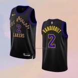 Camiseta Los Angeles Lakers Jarred Vanderbilt NO 2 Ciudad 2023-24 Negro
