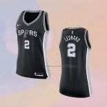Camiseta Mujer San Antonio Spurs Kawhi Leonard NO 2 Icon 2017-18 Negro
