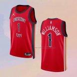 Camiseta New Orleans Pelicans Zion Williamson NO 1 Statement 2023-24 Rojo