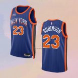 Camiseta New York Knicks Mitchell Robinson NO 23 Ciudad 2023-24 Azul