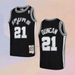 Camiseta Nino San Antonio Spurs Tim Duncan NO 21 Mitchell & Ness 1998-99 Negro