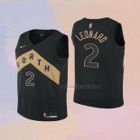 Camiseta Nino Toronto Raptors Kawhi Leonard NO 2 Ciudad 2018 Negro