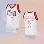 Camiseta Philadelphia 76ers Allen Iverson NO 3 Mitchell & Ness 1997-98 Blanco