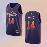 Camiseta Phoenix Suns Chimezie Metu NO 14 Ciudad 2023-24 Violeta