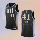 Camiseta Atlanta Hawks Saddiq Bey NO 41 Ciudad 2023-24 Negro