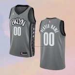 Camiseta Brooklyn Nets Personalizada Statement Gris