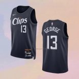 Camiseta Los Angeles Clippers Paul George NO 13 Ciudad 2023-24 Azul