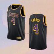 Camiseta Los Angeles Lakers Alex Caruso NO 4 Earned 2020-21 Negro