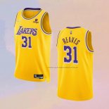 Camiseta Los Angeles Lakers Austin Reaves NO 31 75th Anniversary 2021-22 Amarillo