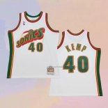 Camiseta Nino Seattle SuperSonics Shawn Kemp NO 40 Historic Retro Blanco