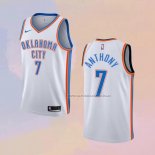 Camiseta Oklahoma City Thunder Carmelo Anthony NO 7 Association Blanco