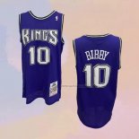 Camiseta Sacramento Kings Mike Bibby NO 10 Mitchell & Ness 2001-02 Violeta
