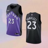 Camiseta Toronto Raptors Fred VanVleet NO 23 Earned 2020-21 Negro Violeta