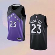 Camiseta Toronto Raptors Fred VanVleet NO 23 Earned 2020-21 Negro Violeta