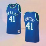 Camiseta Dallas Mavericks Dirk Nowitzki NO 41 Mitchell & Ness 1998-99 Azul