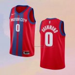 Camiseta Detroit Pistons Andre Drummond NO 0 Ciudad 2019-20 Rojo