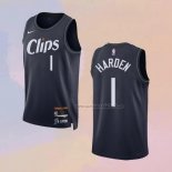 Camiseta Los Angeles Clippers James Harden NO 1 Ciudad 2023-24 Azul