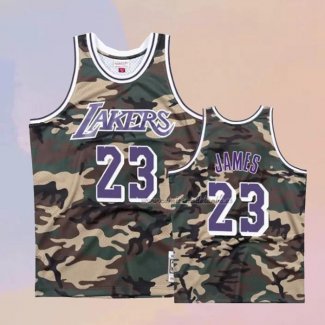 Camiseta Los Angeles Lakers Lebron James NO 23 Camuflaje