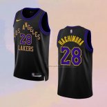 Camiseta Los Angeles Lakers Rui Hachimura NO 28 Ciudad 2023-24 Negro