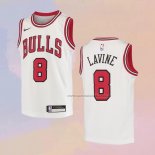 Camiseta Nino Chicago Bulls Zach Lavine NO 8 Association Blanco