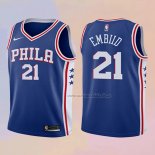 Camiseta Nino Philadelphia 76ers Joel Embiid NO 21 2017-18 Azul