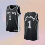 Camiseta Nino San Antonio Spurs Victor Wembanyama NO 1 Icon 2022-23 Negro