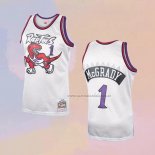 Camiseta Toronto Raptors Tracy McGrady NO 1 Mitchell & Ness 1998-99 Blanco