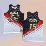 Camiseta Toronto Raptors Vince Carter NO 15 Mitchell & Ness Negro Rojo