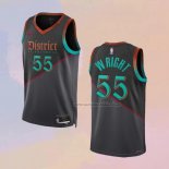 Camiseta Washington Wizards Delon Wright NO 55 Ciudad 2023-24 Negro