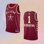 Camiseta All Star 2024 San Antonio Spurs Victor Wembanyama NO 1 Rojo