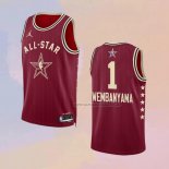 Camiseta All Star 2024 San Antonio Spurs Victor Wembanyama NO 1 Rojo