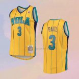 Camiseta Charlotte Hornets Chris Paul NO 3 Mitchell & Ness 2010-11 Amarillo