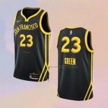 Camiseta Golden State Warriors Draymond Green NO 23 Ciudad 2023-24 Negro