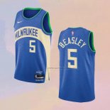 Camiseta Milwaukee Bucks Malik Beasley NO 5 Ciudad 2023-24 Azul