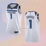 Camiseta Minnesota Timberwolves Anthony Edwards NO 1 Association Blanco