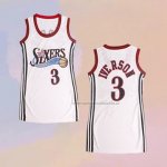 Camiseta Mujer Philadelphia 76ers Allen Iverson NO 3 Blanco