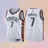 Camiseta Nino Brooklyn Nets Kevin Durant NO 7 Ciudad 2019-20 Blanco