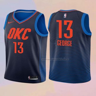 Camiseta Nino Oklahoma City Thunder Paul George NO 13 Statement 2017-18 Azul