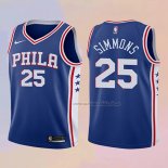 Camiseta Nino Philadelphia 76ers Ben Simmons NO 25 2017-18 Azul