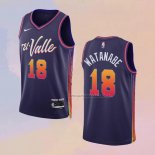 Camiseta Phoenix Suns Yuta Watanabe NO 18 Ciudad 2023-24 Violeta