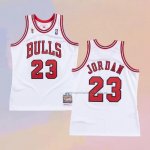 Camiseta Chicago Bulls Michael Jordan NO 23 Mitchell & Ness 1995-96 Blanco