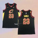 Camiseta Cleveland Cavaliers LeBron James NO 23 Retro Negro