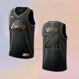 Camiseta Golden Edition Los Angeles Lakers Kobe Bryant NO 24 Negro