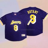 Camiseta Manga Corta Los Angeles Lakers Kobe Bryant NO 8 Violeta