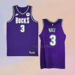 Camiseta Milwaukee Bucks George Hill NO 3 Classic 2022-23 Violeta