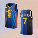 Camiseta Nets Warriors Thunder Kevin Durant NO 30 7 Split Azul Negro