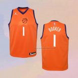 Camiseta Nino Phoenix Suns Devin Booker Statement 2020-21 Naranja